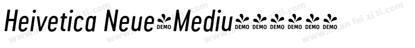 Heivetica Neue-Mediu字体转换